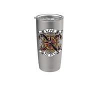 Airplane Pilot Live To Fly Aviation Compass Art Bicchiere termico in acciaio inox doppia parete