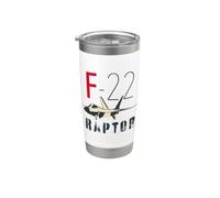 Airplane Raptor F-22, Uomo, Donna Bicchiere termico in acciaio inox doppia parete