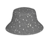 Airplane Routes Around The World Cappello Bob Stampa Cappello Pescatore Casual Fisherman's Hat per Uomini Vacanze Campeggio