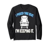 Airplane Seat I Picked This Seat Funny Flying Travel Humor Maglia a Manica