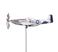 Airplane Vento Spinner Metallo - Spinner Vento Scultura Aereo Vento Mulino A Vento | Catchers A Vento In Acciaio Inox | Decorazione Del Giardino Con Energia Eolica Resistente A L
