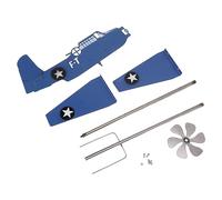 Airplane Weather Vane | Weather - Enduring Iron & Stainless Steel Wind Spinner | Garden & Patio Wind Direction Indicator | Blue Outdoor Yard Decor for Home/Barn/Gazebo