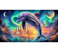 Airplane-with-heart-in-sky Puzzle da 1000 pezzi per la famiglia Regali di compleanno per bambini grandi Cartone 100% riciclato 38x52cm/1000pcs