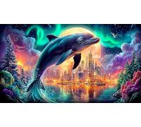 Airplane-with-heart-in-sky Puzzle da 1000 pezzi Regali di compleanno per bambini grandi Giochi di puzzle stimolanti 75x50cm/1000pcs