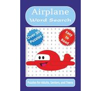 Airplane Word Search book: Word searches with easy to read print about airplanes, travel, aviation, and more