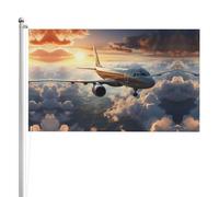 Airplanes are soaring bandiera a doppia faccia 0,9 x 1,5 m. Bandiera esterna a doppio strato pesante a tre strati, 0,9 x 1,5 m, bandiera da giardino in poliestere.