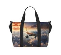 Airplanes are soaring - Borsa da viaggio a tracolla da donna, casual, con cerniera, adatta per lavoro, viaggi, fitness, viaggi