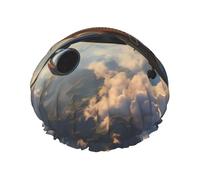 Airplanes are soaring cuffia da doccia da donna a doppio strato, riutilizzabile, design di grandi dimensioni adatto a tutte le lunghezze dei capelli, adatto per ragazze, spa e uso domestico.