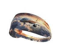 Airplanes are soaring - Fascia elastica per capelli antiscivolo, traspirante, per donne e uomini, per palestra, corsa, yoga, tennis