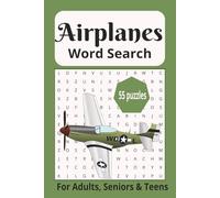 Airplanes Word Search Puzzle Book: Word Searches with Easy to Read Print about Airplanes, Aircraft and Aviation | 6 x 9 inches, 110 pages | 50 + Puzzles... Gift for Vacations, Holidays, and Relaxation