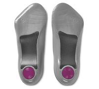 Airplus Soletta Ortopedica 3/4 per Donne - Supporto Totale dell'Arco, Coppa Profonda per Il Tallone & Cuscinetto in Gel - Aiuta con Fascite Plantare, Dolore al Tallone, Grigio/Rosa, Taglia UK 3-9