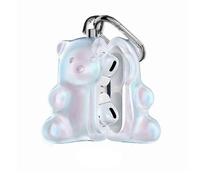 (AirPods 4 - Custodia per cuffie con design a orsetto gommoso colorato per iPhone 4/3 e serie Pro -