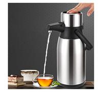 Airpot - Dispenser termico per caffè con pompa, dispenser termico per bevande calde, caraffa da caffè con isolamento termico, in acciaio inox, grande erogatore a leva per acqua calda/fredda