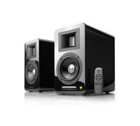 Airpulse A100 by Edifier Diffusori attivi da scaffale, 100W RMS, Nero | Hi-Res Audio, Bluetooth AptX HD, Ingressi Ottico/RCA/AUX, Uscita Subwoofer, Telecomando Per Giradischi TV E Sistemi