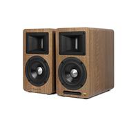 Airpulse EDIFIER A80 - Sistema di altoparlanti da scaffale 2.0 (100 W) con Bluetooth V5.0 (aptX), tweeter a nastro per altezze precise e chiare, molteplici possibilità di collegamento, telecomando