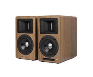 Airpulse EDIFIER A80 - Sistema di altoparlanti da scaffale 2.0 (100 W) con Bluetooth V5.0 (aptX), tweeter a nastro per altezze precise e chiare, molteplici possibilità di collegamento, telecomando