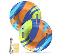 AirsFish - Confezione da 2 tubi da neve con guinzaglio trainabile, copertura resistente all'usura e antigelo, per sport invernali