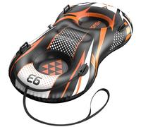 Airsfish - Slitta da neve gonfiabile a 2 posti con guinzaglio trainabile, copertura resistente, materiale resistente all'usura e antigelo, per sport invernali di pattinaggio (multicolore 1)