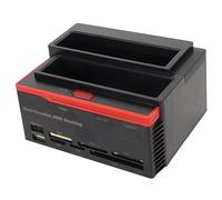 Airshi Alloggiamento del Disco Rigido, Funzione del Clonatore della Stazione di Aggancio per HDD Ampiamente Utilizzata Doppia Slot USB 2.0 Hot Swap a IDE per PC (Spina UE)