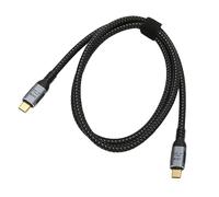 Airshi Cavo Dati USB 4.0, Supporto 8K 60hz Display da Tipo C a Tipo C Cavo Dati Trasferimento 40 Gbps Placcato in Oro Indossabile Tessuto per Telefono per Tablet (50cm)
