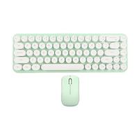 Airshi Combinazione di Tastiera e Mouse per Macchina da Scrivere, Trasmissione Stabile a 2,4 GHz Cordless DPI Regolabile Tastiera per Macchina da Scrivere retrò Copritasti Rimovibili