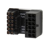 Airshi Connettore di Alimentazione della Scheda Grafica, Squisita Piccola Scheda Adattatore di Alimentazione GPU 180 Gradi 600 W 12 V HPWR Lega di Alluminio Maschio a Femmina per