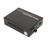 Airshi Convertitore Multimediale Ethernet, Convertitore Multimediale in Fibra Gigabit con 4 Porte Elettriche per la Casa (Spina UE)