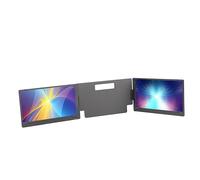 Airshi Doppio Schermo per Laptop, Supporto Regolabile Monitor Portatile Triplo Grigio Argento da 14 Pollici per Laptop da 15,6 Pollici (#1)