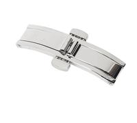 Airshi Fibbia per Chiusura Orologio, Chiusura per Orologio con Pulsante Accessorio Chiusura Pieghevole Portatile Argento per Orologio (6 * 20)