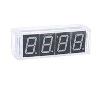 Airshi Kit di orologio digitale elettronico, kit di orologio a LED, per appassionato di elettronica, funzione allarme/timer, , orologio creativo (rosso)
