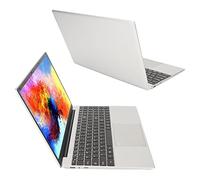 Airshi Laptop da 15,6 Pollici 16 GB 1 TB Sblocco Impronte Digitali Argento Schermo IPS per Laptop da 15,6 Pollici 100-240 V per 11 (16+1 TB Spina UE)