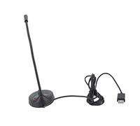 Airshi Microfono Cablato a Collo di Cigno, Microfono da Tavolo Cablato a 360 Gradi Plug and Play Portatile in Plastica e Ferro per Sala Conferenze