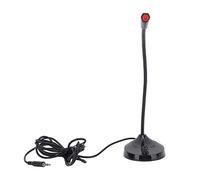 Airshi Microfono da Tavolo Cablato, compatibilità Microfono da Tavolo a Collo d'oca Pick Up a 360 Gradi Nero per Ufficio