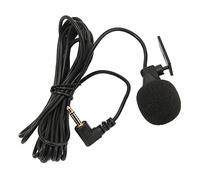 Airshi Microfono Esterno, Microfono Stereo per Auto con Clip a Forma di U da 3,5 Mm Plug and Play per Parete
