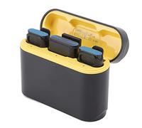 Airshi Microfono Lavalier Wireless, Microfono a Clip Wireless 3 Livelli di Volume per lo Streaming Live