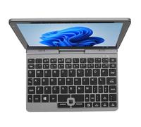 Airshi Mini Laptop, Computer Portatile da 8 Pollici con CPU Quad Core da 3,40 GHz, Tastiera QWERTY Touch a 10 Punti per la Scuola (Spina Europea 12G+128)