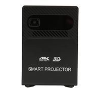 Airshi Mini Proiettore, Quad Core CPU DLP Proiettore Portatile Proiezione 4K 3D Supportata 4G RAM 64G Rom Telecomando per Desktop (#1)