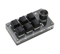 Airshi Mini Tastiera, Plug And Play Fai-da-Te Programmabile, Tastiera con Una Sola Mano Ampiamente Utilizzata in Generale, 6 Tasti per PC (#1)
