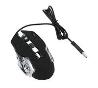 Airshi Mouse da Gioco per PC, Mouse Ergonomico Silenzioso 6 Pulsanti Flessibile Silenzioso Ampia compatibilità Retroilluminazione RGB per Libreria Dormitorio (#1)