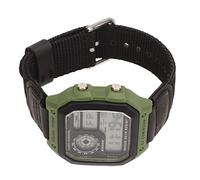 Airshi Orologio da Esterno, Orologio Sportivo Digitale WR30M Sveglia Impermeabile Cinturino in Tela con Secondo Cronografo Decorativo per Casual (#2)