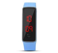 Airshi Orologio digitale, orologio digitale sportivo, quadrante 12 ore, orologio da polso elettronico, durevole, orologio da polso sportivo per donne e uomini (blu acqua), Blu acqua