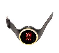 Airshi Orologio Digitale per Bambini, Orologio Sportivo Portatile LED Rosso Regolabile Regalo di Compleanno Flessibile per Campeggio all'aperto (Oro)