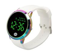 Airshi Orologio, Schermo a Colori Rotondo Impermeabile Ultra Sottile 12/24 Ore con Commutazione Sho Retroilluminato Orologio Digitale da Uomo Antiurto per lo Sport (Grande taglia)