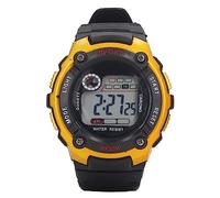 Airshi Orologio Sportivo Elettronico, Orologio Sportivo Impermeabile Impermeabile a Grande Schermo WR30M per Bambini con Funzione di Cinturino in Gomma (Oro)