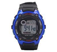 Airshi Orologio Sportivo Elettronico, Orologio Sportivo Impermeabile Impermeabile a Grande Schermo WR30M per Bambini con Funzione di Cinturino in Gomma (Blu)
