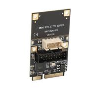 Airshi Scheda di Espansione Anteriore Mini PCIE, Trasmissione Stabile Scheda di Estensione da 19 Pin Mini PCIE a USB 3.2 Plug And Play Alimentazione Stabile USB Hot Swap per per PC