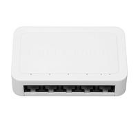 Airshi Switch di Rete RJ45 a 5 Porte, Switch di Rete Plug And Play da 100-240 V per Desktop (Spina UE)