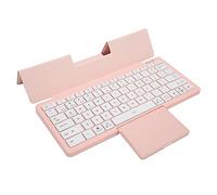 Airshi Tastiera, Custodia per Tablet Batteria Ricaricabile Pieghevole Funzionamento Simultaneo con Trackpad per Telefoni Win XP (Rosa)