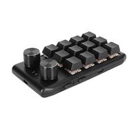 Airshi Tastiera Macro di Programmazione, 12 Tasti Programmabili 2 Pulsanti Risposta Rapida Mini Tastiera Speciale Multifunzionale per Computer (USB cablata)