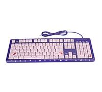 Airshi Tastiera per computer senza ritardo, tastiera per computer portatile, gioco, ufficio aziendale, casa, (viola rosa)